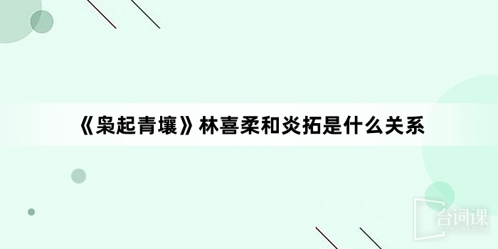 《梟起青壤》林喜柔和炎拓是什麼關係