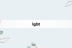 “lgbt”网络梗词解释