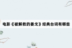 电影《被解救的姜戈》经典台词