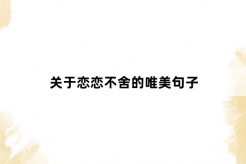 关于恋恋不舍的唯美句子