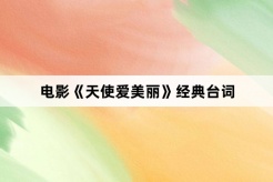 电影《天使爱美丽》经典台词