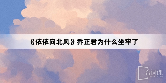 《依依向北風》喬正君為什麼坐牢了