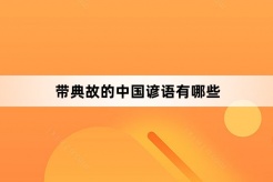 带典故的中国谚语