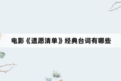 電影《遺願清單》經典台詞有哪些