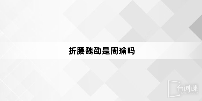 Is Wei Shao Zhou Yu?