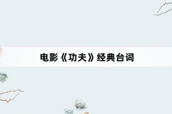 电影《功夫》经典台词