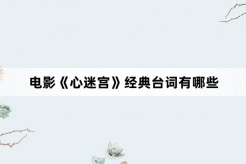 電影《心迷宮》經典台詞有哪些