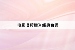 电影《狩猎》经典台词