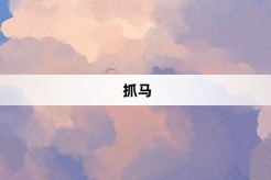 “抓马”网络梗词解释