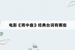 電影《雨中曲》經典台詞