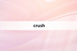 “crush”网络梗词解释