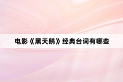 電影《黑天鵝》經典台詞