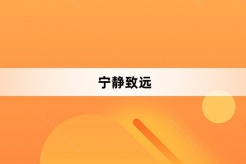 “宁静致远”网络梗词解释