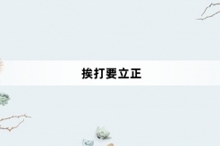 “挨打要立正”网络梗词解释