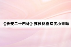 《长安二十四计》苏长林喜欢沈小青吗