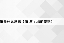 “fit”网络梗词解释