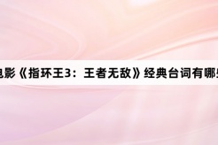 电影《指环王3:王者无敌》经典台词有哪些