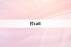 “打call”网络梗词解释