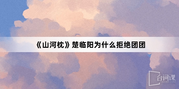 《山河枕》楚临阳为什么拒绝团团