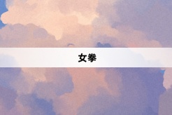 “女拳”网络梗词解释
