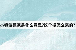 “小镇做题家”网络梗词解释
