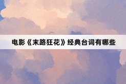 电影《末路狂花》经典台词