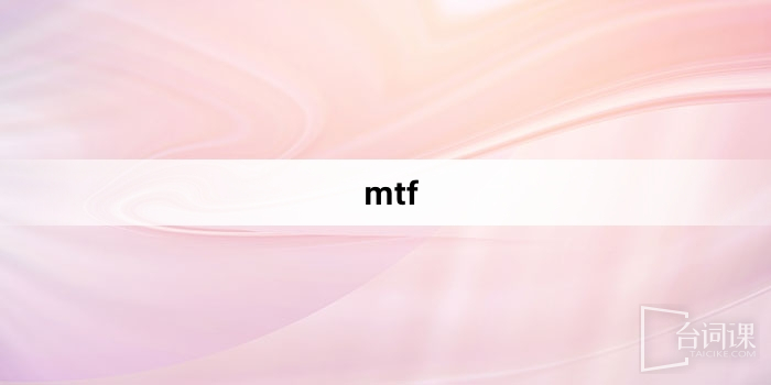 “mtf”网络梗词解释