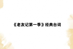 《老友记第一季》经典台词