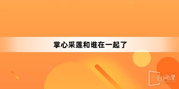 掌心采莲和谁在一起了