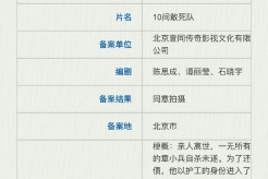電影《10間敢死隊》備案